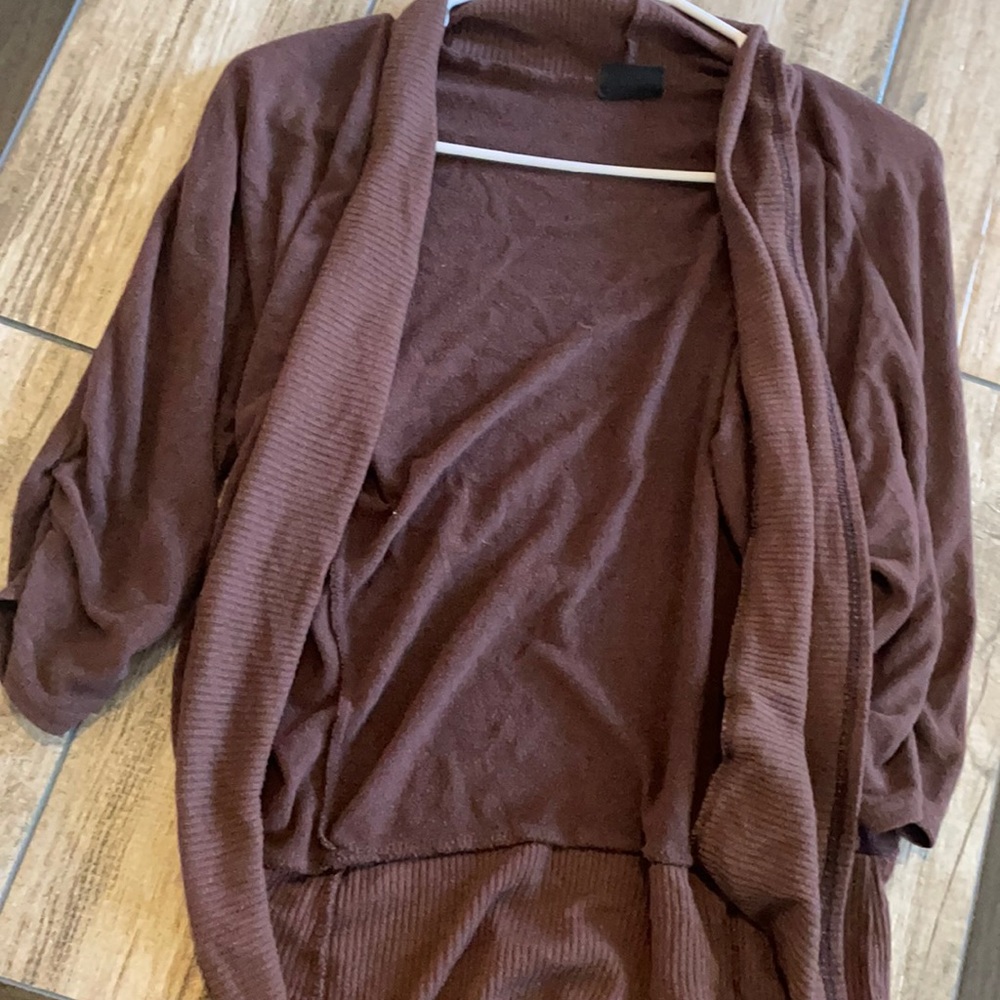 Brown short sleeve Cardigan